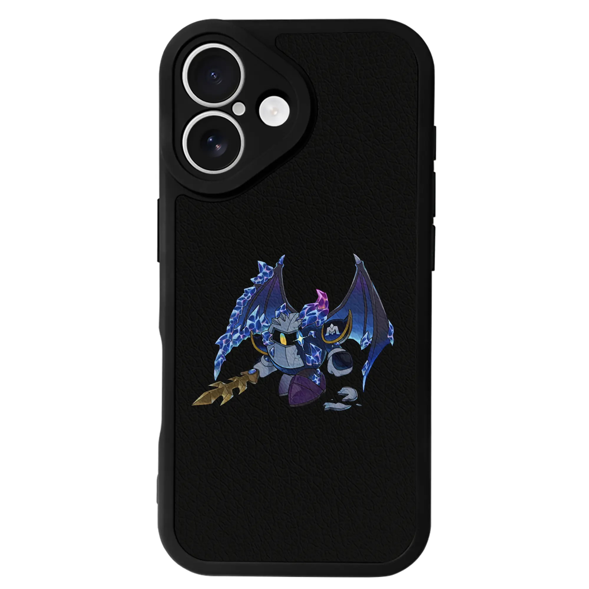 星のカービィ グッズ メタナイト - IPhone 16シリーズ対応 ・ シリコンスマホケース ・ レザー調 ・ 高精度フィット ・ 耐衝撃 ・ ワイヤレス充電対応 ・ 精密カット